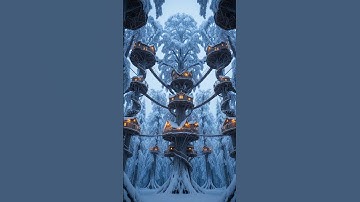I Spent 100 Hours Creating This Winter Snow-Covered Tree Village - Treehouse Village Communitie #Sho