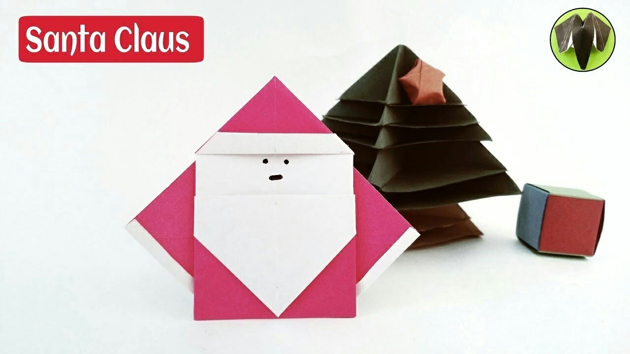 The scheme for creating modular origami of Santa Claus from paper for beginners The scheme for creating modular origami of Santa Claus from paper for beginners
