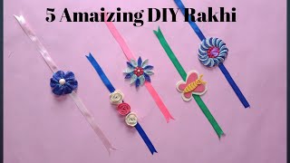 5 EASY RAKHI IDEAS WITH GLITTER SHEET & FOAM SHEET || DIY IN BENGALI ||