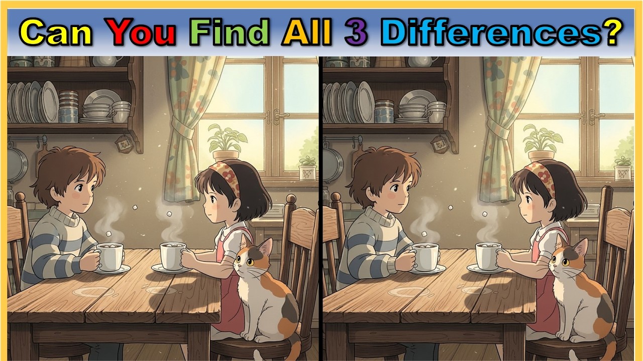 【Spot the Difference | Brain Health】 Memory & Focus Training Puzzle | Dementia Prevention