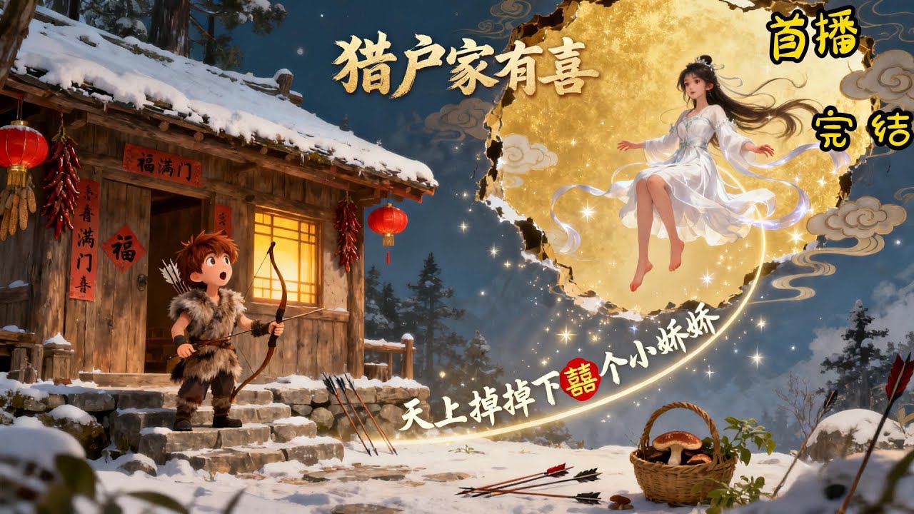 《猎户家有喜，天上掉下个小娇娇》古代的深山，没有电没有网，出门靠走，说话靠吼。即来之则安之，活着活好才是硬道理。#有声漫画#种田#穿越#爽文#逃荒