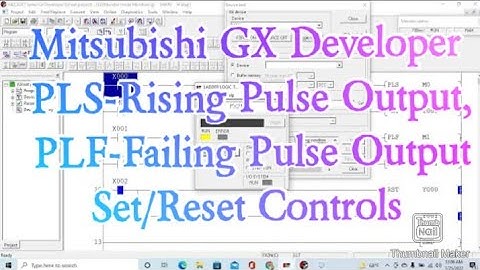 Mitsubishi MelSoft GX Developer PLS-Rising Pulse Output, PLF-Failing Pulse Output Set/Reset Controls