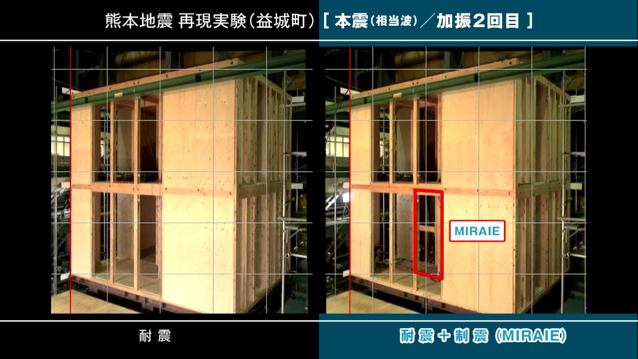 MIRAIE震度７相当加振実大振動台実験2017