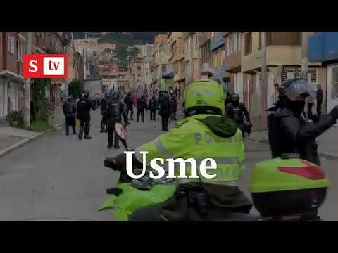 Enfrentamientos entre Policía y manifestantes en Usme | (SemanaNoticias)