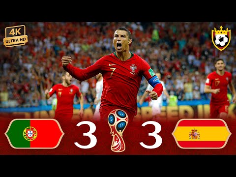 ملخص مباراة &quot;أسبانيا (3-3) البرتغال&quot; 🔥 ● رونالدو يدمر الإسبان💥🤯 ❯ كأس العالم 🇷🇺 روسيا  [2018] 🌍 | 6K