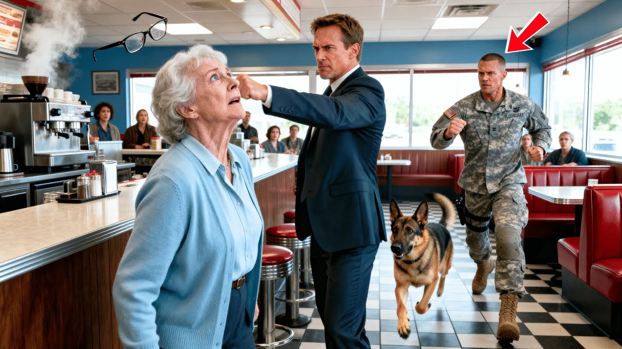 Bully Slapped an Elderly Widow at Diner — Not Knowing Her Son Was a Navy SEAL