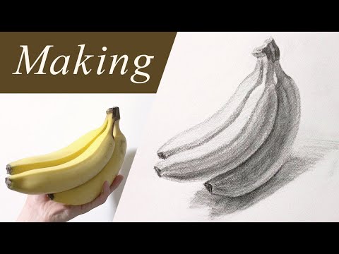 Drawing Banana with Pencil - Time Lapse