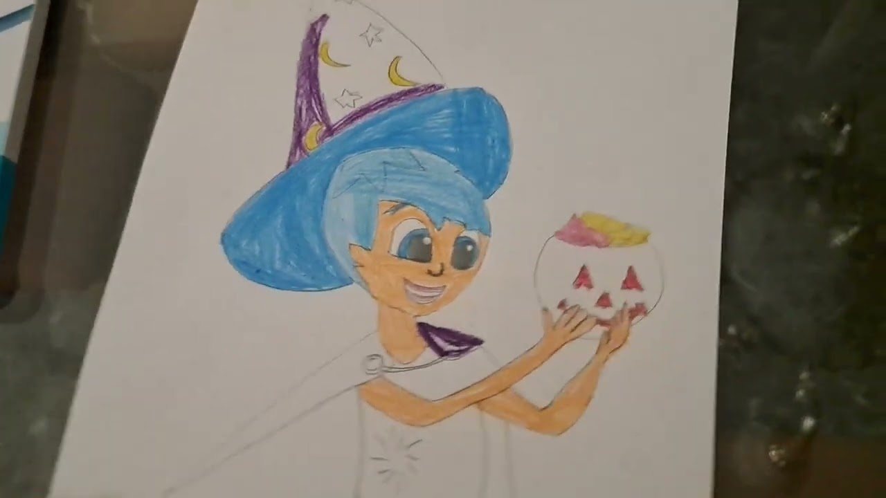 Disney inside out joy the magician witch halloween coloring pages 