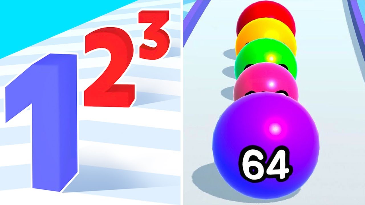Ball Run 2048 vs Number Master 3D All Level Completed APK Update Gameplay..!!