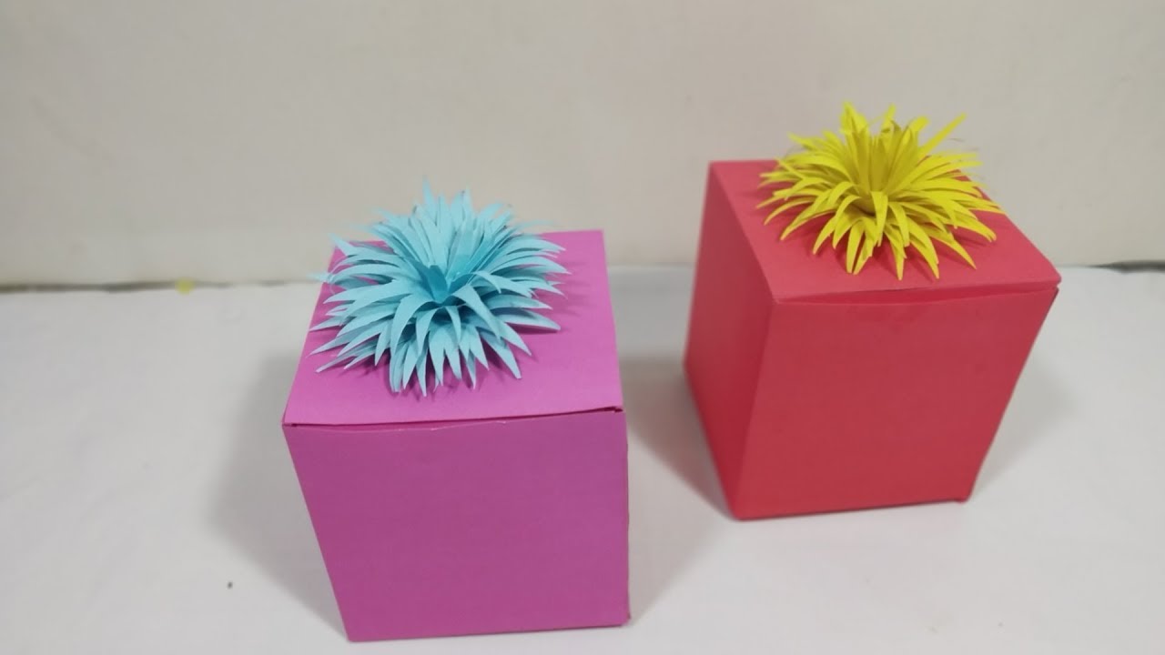 Easy and beautiful paper box making ideas at home made paper craft ...