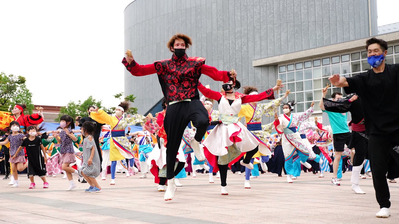 よさこい総踊り♪踊れ日本海 @ YOSAKOIソーラン日本海 加賀会場 (小松駅前噴水広場) 2021-07-11T16:57