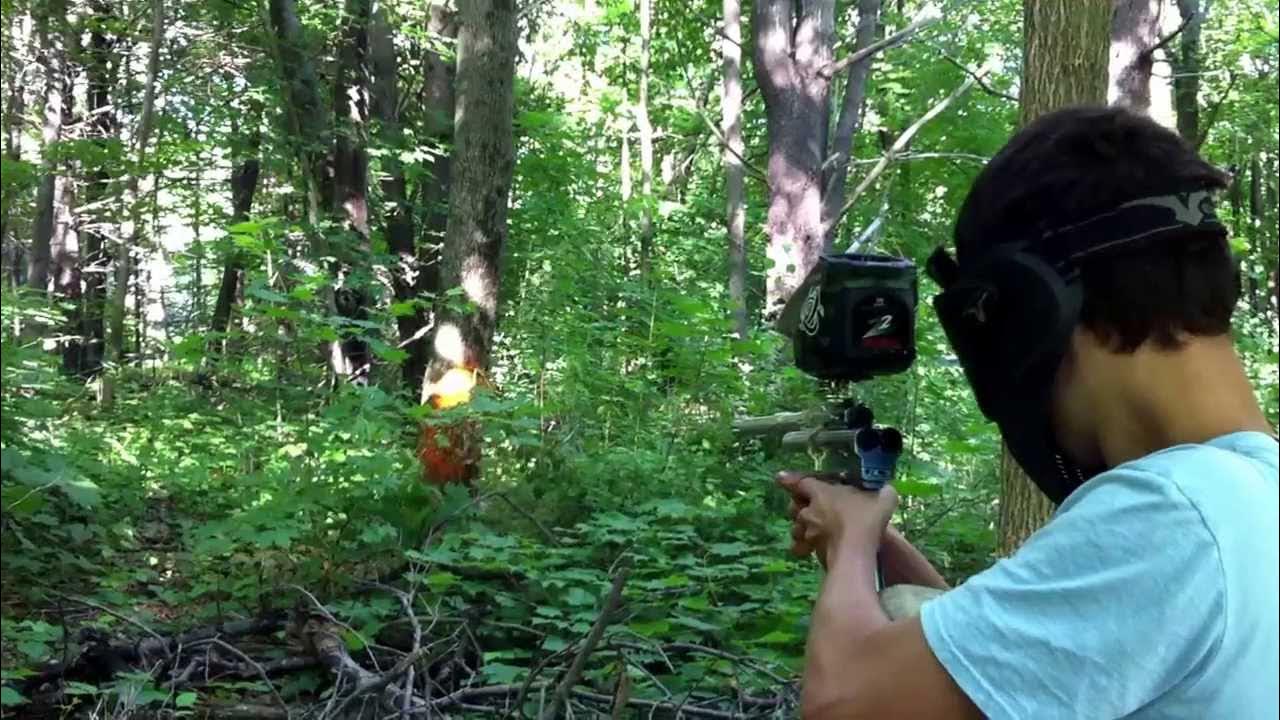 Test firing my Viking paintball gun running GCode 0.8 in ramping mode