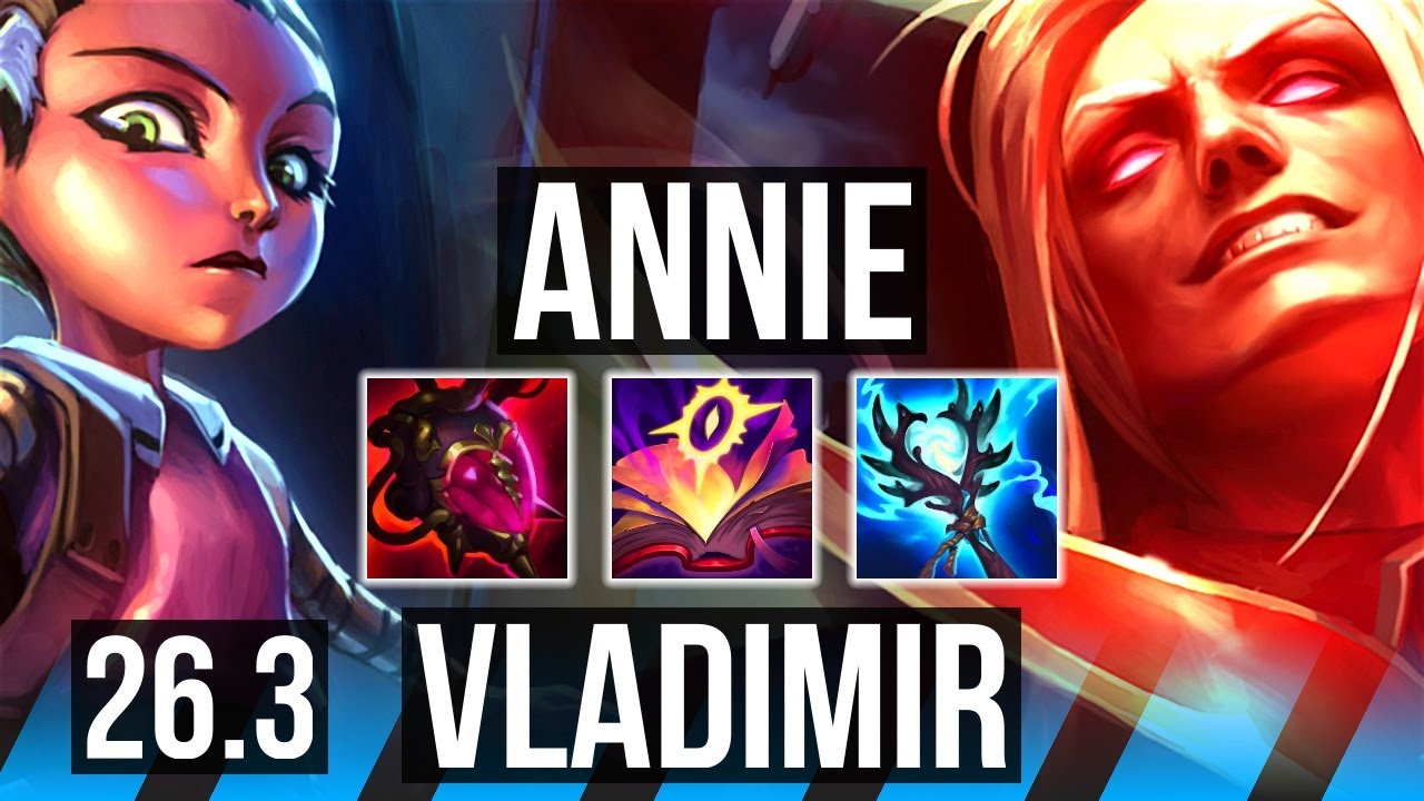 ANNIE vs VLADIMIR (MID) | Perfect KDA: 15/0/9 | KR Diamond | 26.3