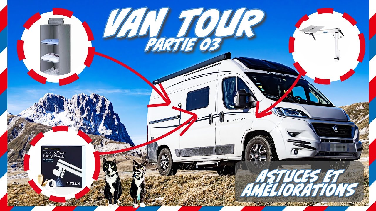 VAN TOUR (partie 03) : toutes nos astuces et améliorations pratiques pour l'aménagement intérieur 💡
