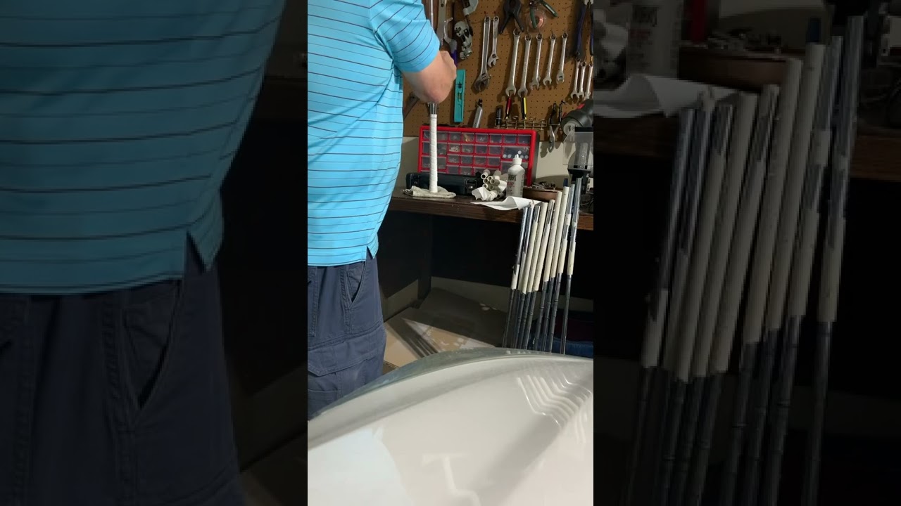 Remove golf club grips to save and use again such as when reshafting