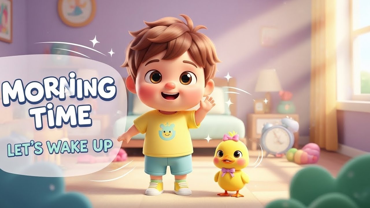 Morning Time Let’s Wake Up – Nursery Rhyme, Toddler Learning, Daily Routine, and Playful Start