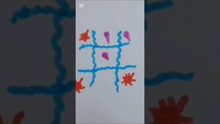 Tictactoe with marker | Subscribe Please 🙏#satisfying #shorts #colormixing #art #tictactoe