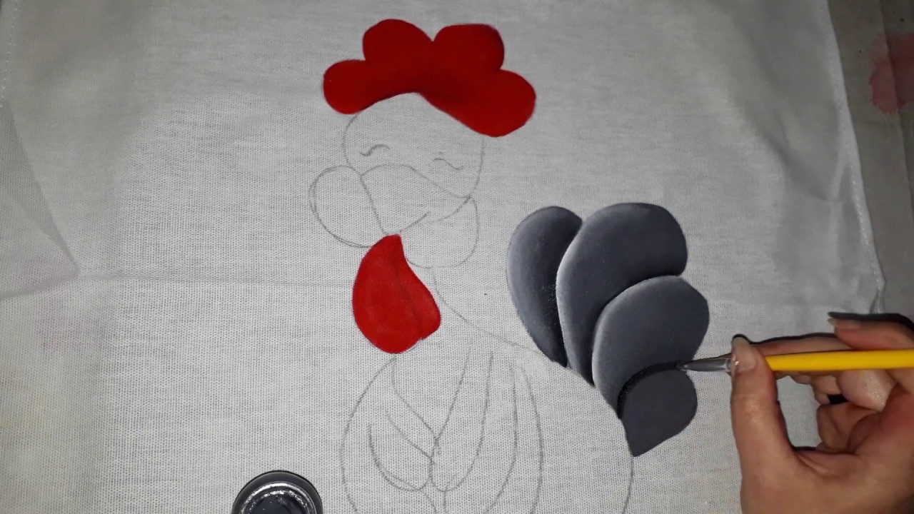 Pintura pra iniciante  (galinho) parte 1