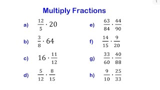 Multiplying Fractions, Part 2