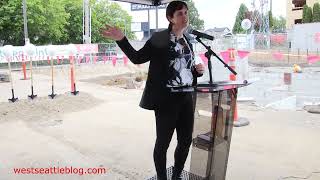 Atelier Drome's Michelle Linden at Keystone groundbreaking