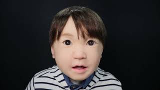 Child-type Android Affetto Ver.3 Autonomous Facial Expression of Calm, Happy and Curious