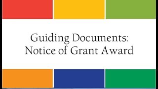 Notice of grant award
