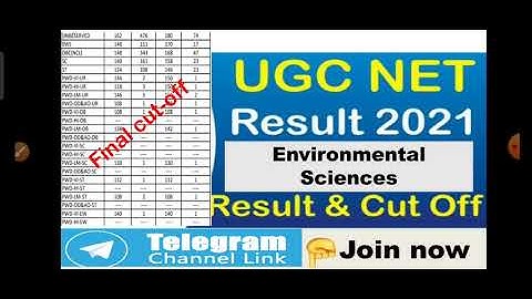 UGC NET environment science | UGC net final cutoff 2021| envirocademy | jrf environment science