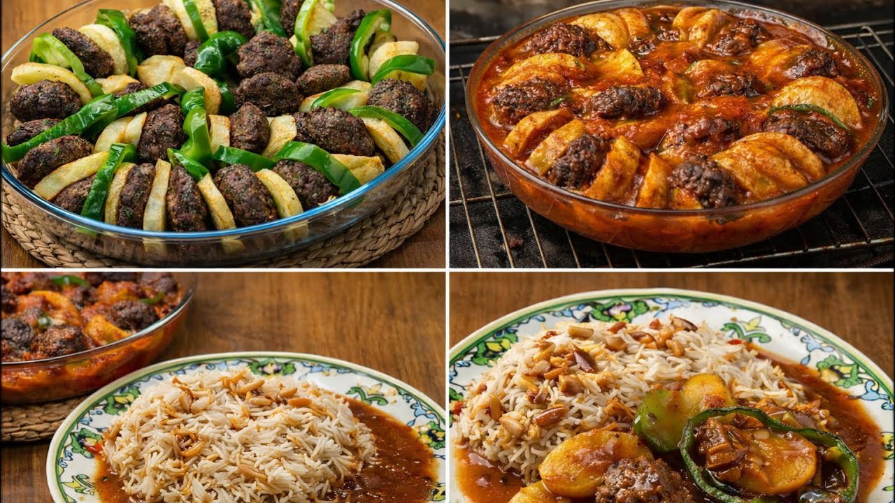 طريقه عمل صينية اللحمه والخضار بأسهل طريقه | سر الطعم المميز 🤤🍀