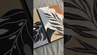 hand painting on canvas | 3 pieces painting for wall
