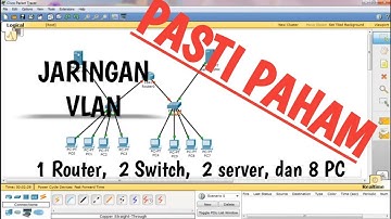 Menghubungkan 1 Router, 2 Switch, 2 Server dan 8 PC di Cisco Paket Tracer