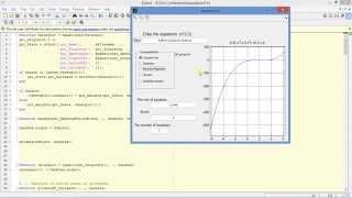 Solving nonlinear equations by means of Matlab GUI