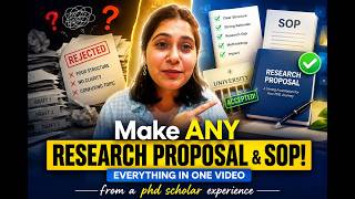 Step by step guide | How to write ANY- SOP &amp; Research Proposal #SOP #ResearchProposal #phd