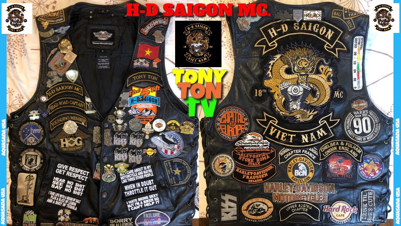 TONY TON TV | Harley-Davidson biker take care leather jacket and pins