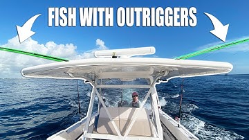 How To Fish with Outriggers! Full trolling spread for offshore fishing