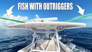 How To Fish with Outriggers! Full trolling spread for offshore fishing 