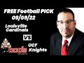 Free Football Pick Louisville Cardinals vs UCF Knights Prediction, 9/9/2022 College Football