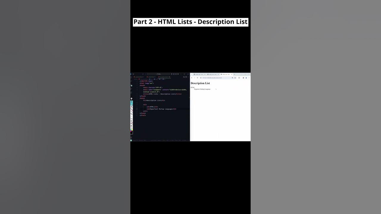 Part 2 html description list tags explained htmllist codewithmayur