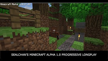 Minecraft Alpha v1.0 Longplay - E186 (R16) - Building a Border Sign on the Alsea - Bellevue Trail