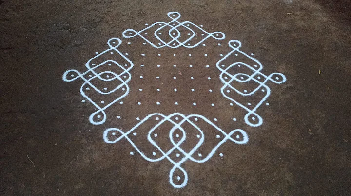 13 x 1 dots Kambi kolam | sikku kolam | beginners kolam designs | SathyaSelva Arts