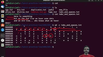024 - How to view text streams using gnu textutils (od, less, cat, ...)