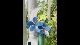 Stained Glass 3D Moon Flowers | DIY Stained Glass | Learning Stained Glass | Kumbyart