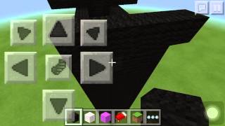 Minecraft PE : how to build Enderman statue tutorial