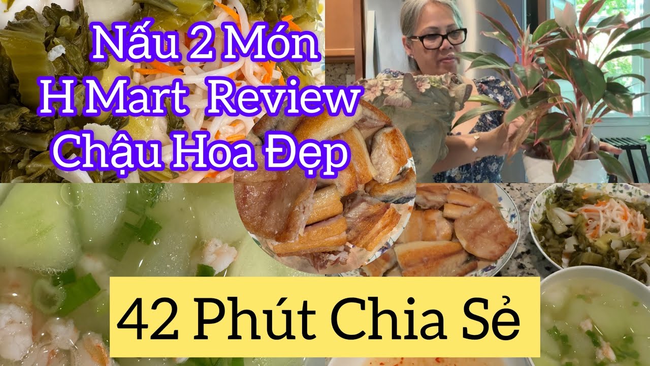Tập 1530: Hôm Nay Hồng Chia Sẻ 42 Phút  Nấu 2 Món Ngon, Đi Chợ H-Mart Review Và Chậu Hoa Đẹp 