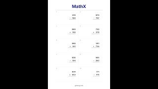 Free Advanced Math Worksheet #5 | Addition & Subtraction Practice