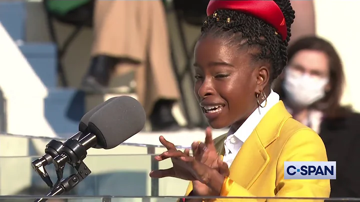 National Youth Poet Laureate Amanda Gorman at Pres...