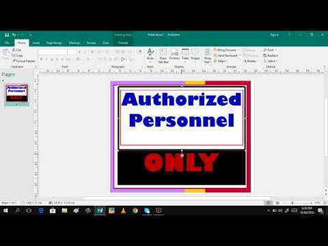 How to make sign board using Microsoft Publisher 2016