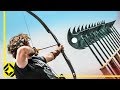 Can You Fire an Arrow through 12 Axes? (Odysseus Archery Challenge)