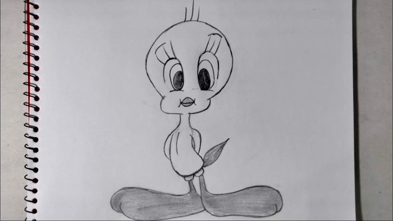 Pencil drawing of tweety bird 🐥 | step by step | easy drawing tutorial | Pencil sketch 