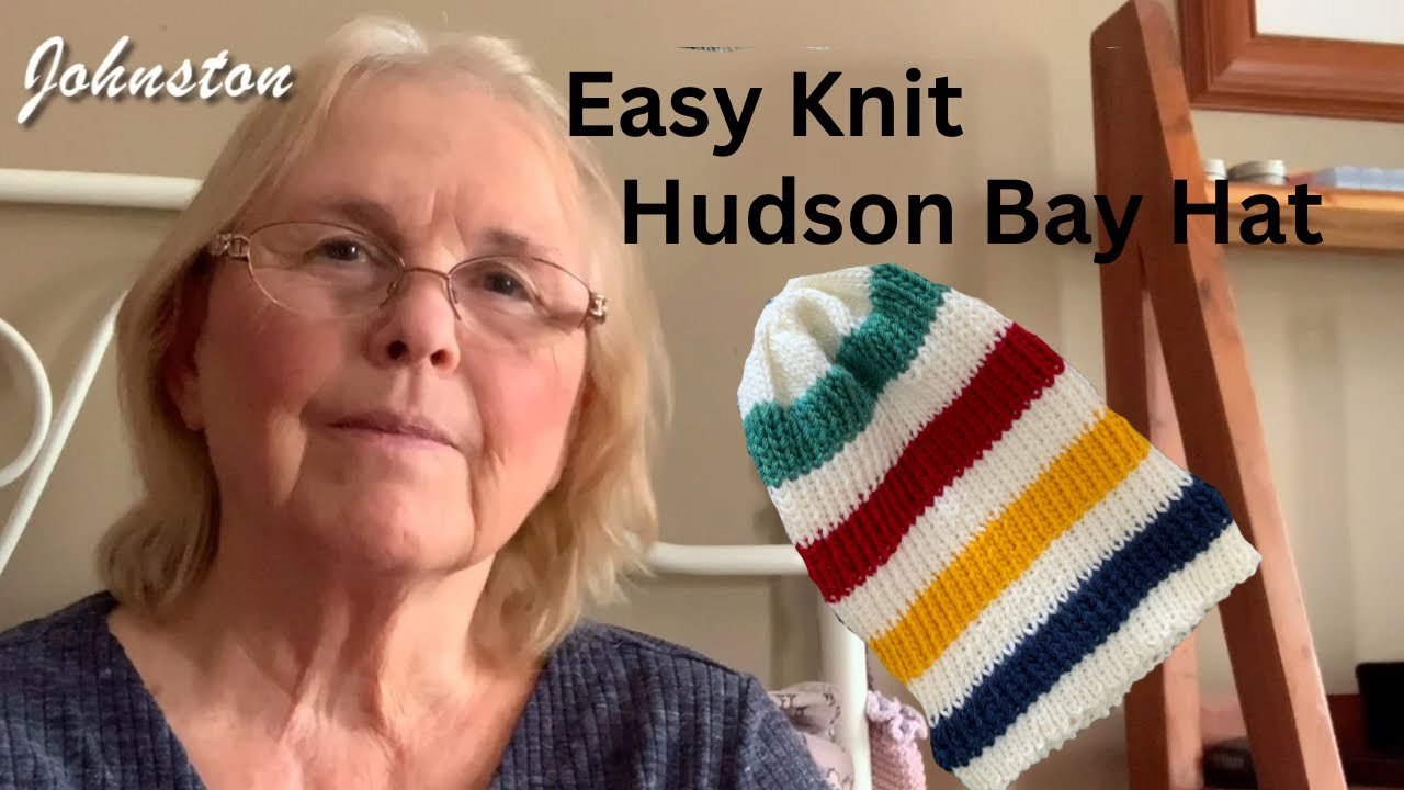 Hudson Bay Wool Hat #beginnerknitting - YouTube