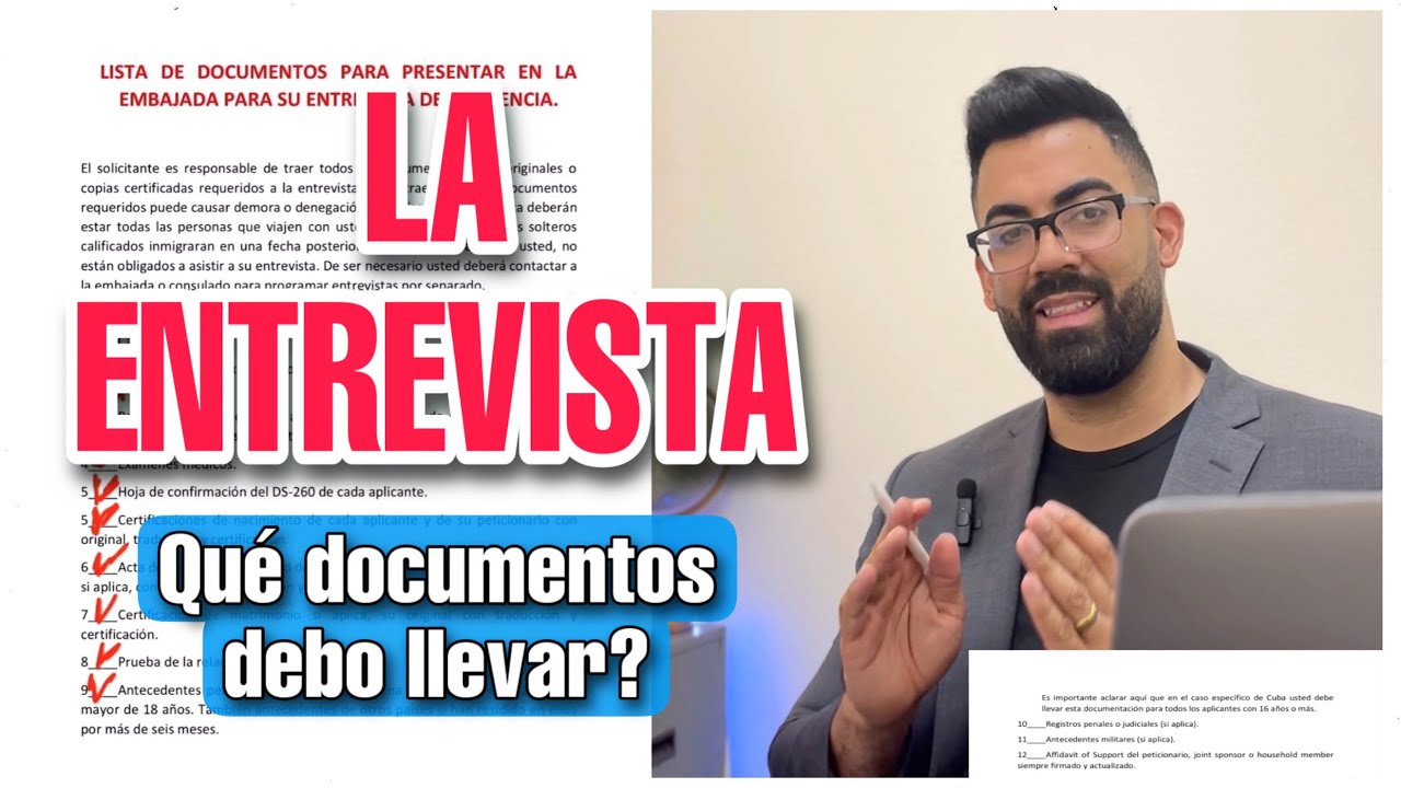 Mi Entrevista para la Residencia Americana!! Lista de documentos que debo llevar paso a paso.
